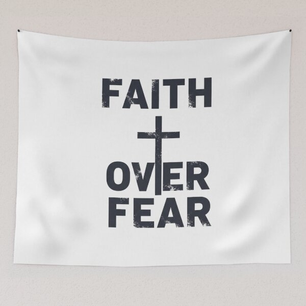 Item preview, Faith Over Fear | Strong Minimalist Christian Typography for Courage-Inspired Shoppers designed and sold by ebocraft.