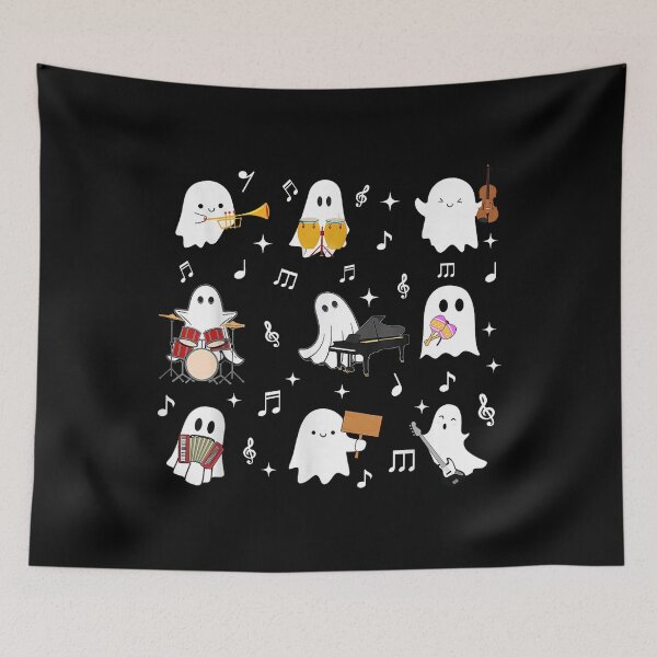 Item preview, Halloween Ghost Music Teacher Playing Instruments designed and sold by Stoorn621.