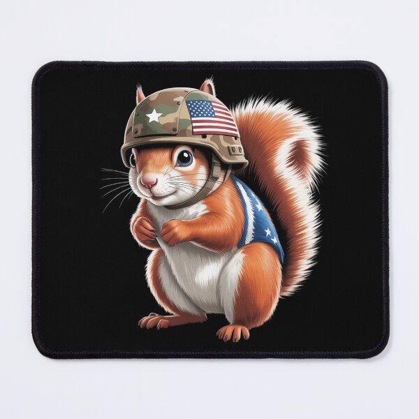 Item preview, Squirrel in USA Colors Costume for Military Helmet Lovers designed and sold by Rotasiin.