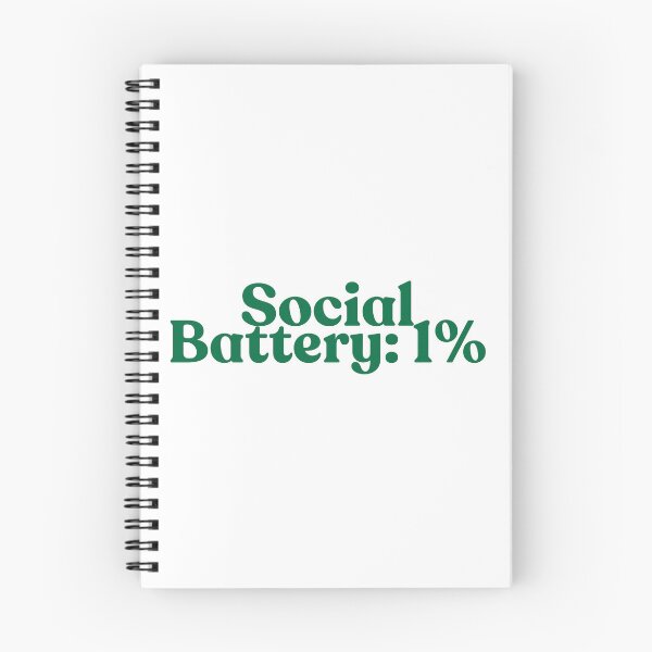 Item preview, Social Battery 1% – Funny Introvert Quote, Low Energy Social Humor Design designed and sold by EmeryJH.