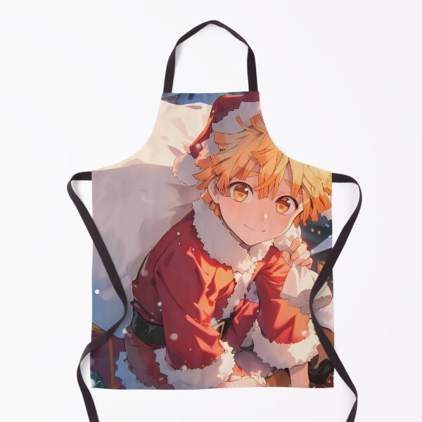 Item preview, Zenitsu Agatsuma Demon Slayer Christmas Anime Winter Santa Snow Town Night designed and sold by CarlosBender.