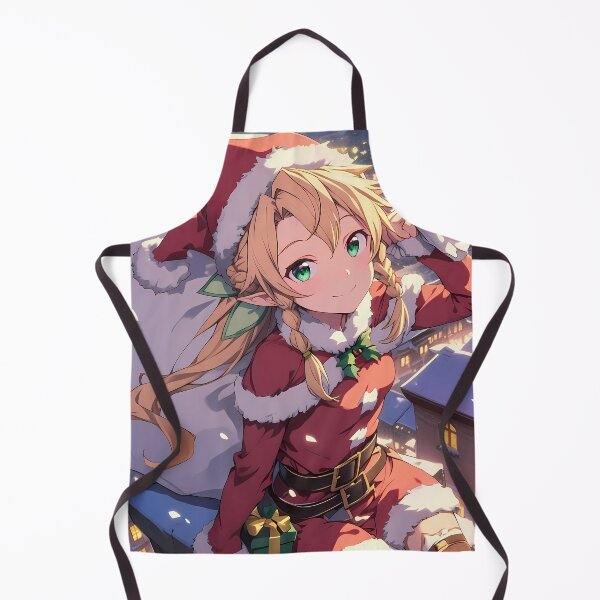 Item preview, Christmas Leafa Sword Art Online Anime Girl Santa Claus Holiday Winter Rooftop Glow designed and sold by CarlosBender.