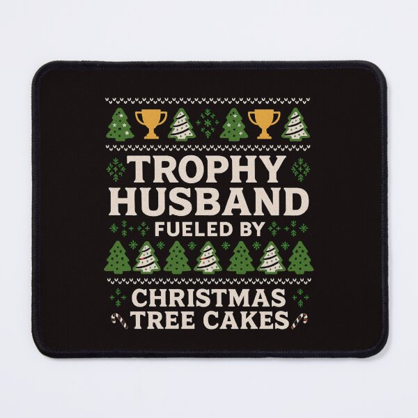 Item preview, Funny Trophy Husband Christmas Sweater – Fueled by Christmas Tree Cakes designed and sold by FrameFlow.