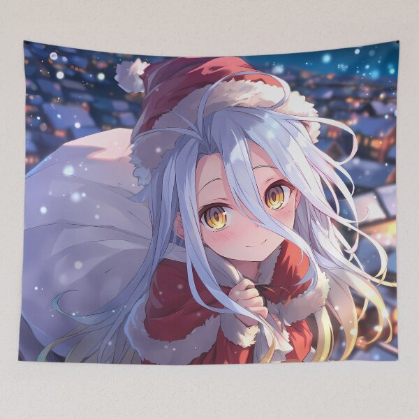 Item preview, Shiro Christmas Fantasy No Game No Life Anime Girl Santa Claus Winter Night designed and sold by CarlosBender.