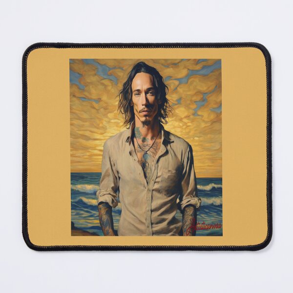 Item preview, "Brandon Boyd at Sunset: The Free-spirited Incubus Frontman" designed and sold by Artisticanvas.