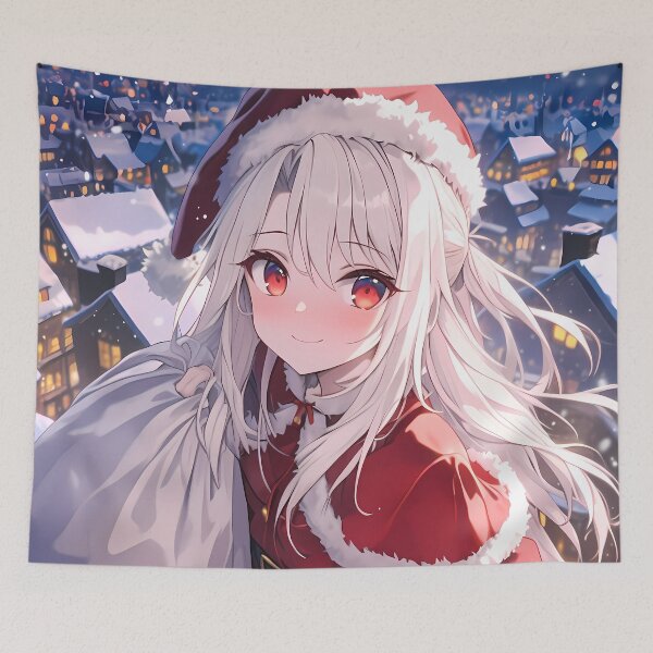 Item preview, Illyasviel Von Einzbern Fate Stay Night Christmas Santa Claus Anime Girl Winter designed and sold by CarlosBender.