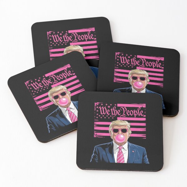 Item preview, Donald Trump Bubble Gum Pink 4th of July American Flag  designed and sold by KonstanKoraner.