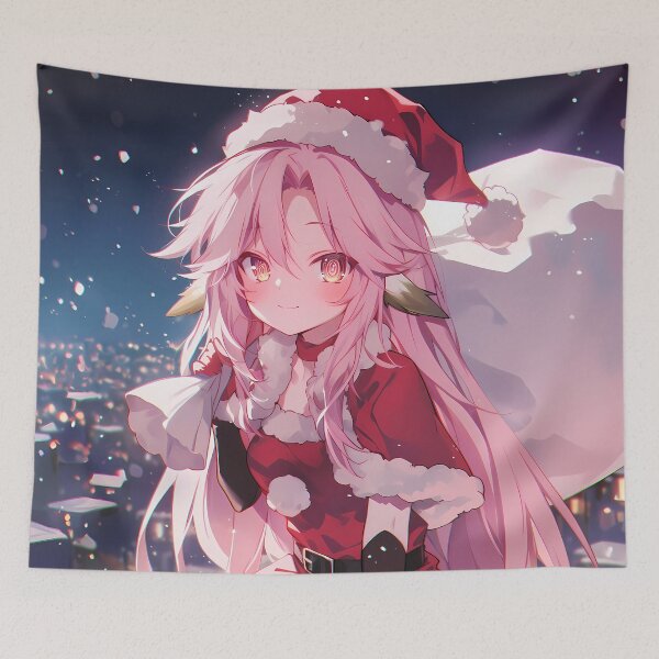 Item preview, Jibril Christmas Radiance No Game No Life Anime Girl Santa Claus Winter Night designed and sold by CarlosBender.