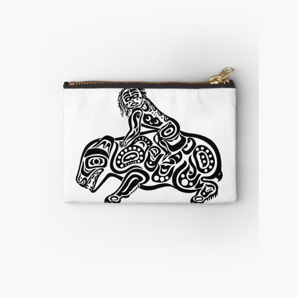 Item preview, Shaman Riding A Grizzly Bear Native American Animal Crest designed and sold by YuckyCat.