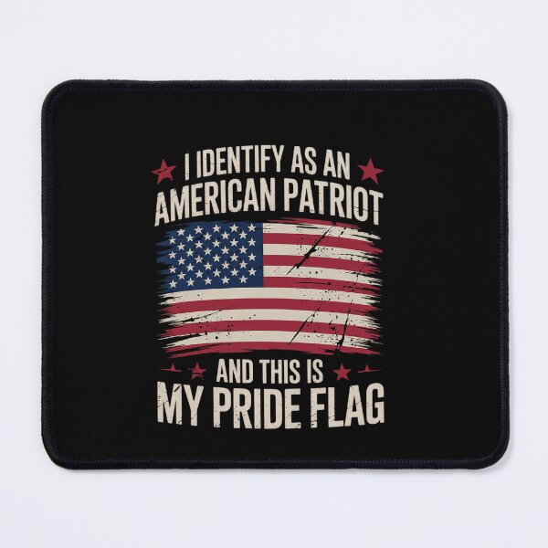 Item preview, I Identify As An American Patriot And This Is My Pride Flag designed and sold by EllinoKlemo.