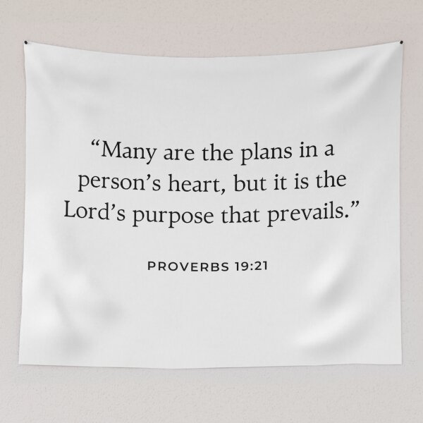 Item preview, “Many are the plans in a person’s heart, but it is the Lord’s purpose that prevails.” Proverbs 19:21 designed and sold by successmom.