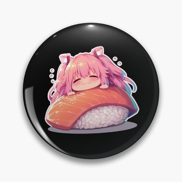 Item preview, Yui Angel Beats Anime Girl Kawaii Chibi Sushi Roll designed and sold by CarlosBender.
