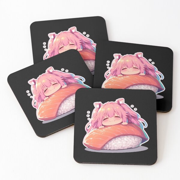 Item preview, Yui Angel Beats Anime Girl Kawaii Chibi Sushi Roll designed and sold by CarlosBender.