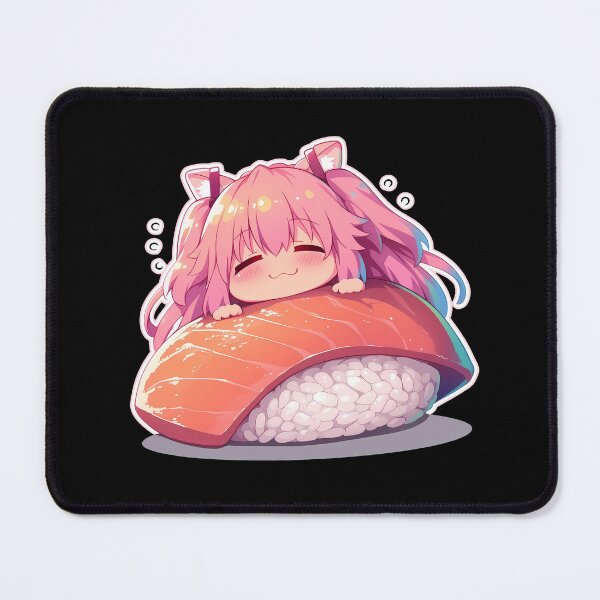 Item preview, Yui Angel Beats Anime Girl Kawaii Chibi Sushi Roll designed and sold by CarlosBender.