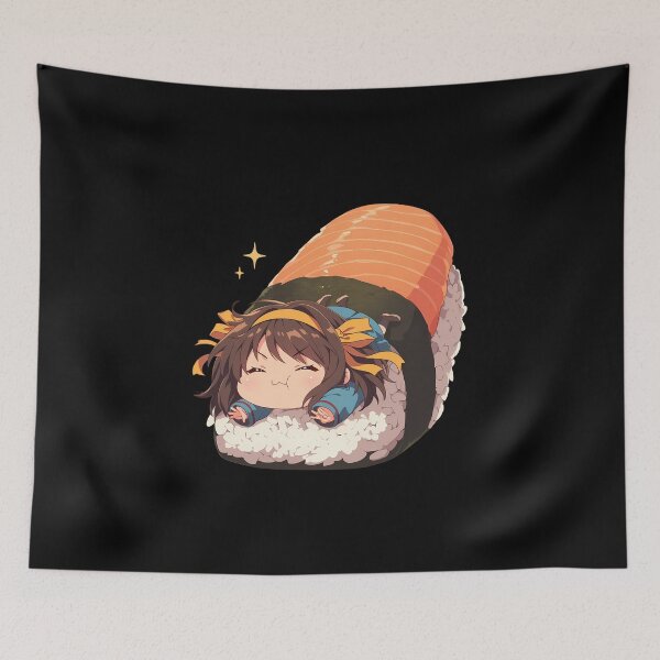 Item preview, Melancholy Haruhi Suzumiya Anime Girl Kawaii Chibi Sushi Roll designed and sold by CarlosBender.