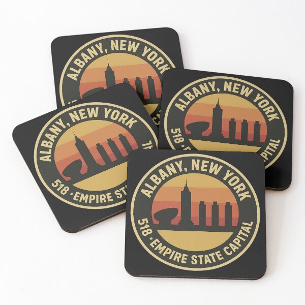 Item preview, Albany 518 – Retro Empire State Capital Skyline designed and sold by Laughprints.
