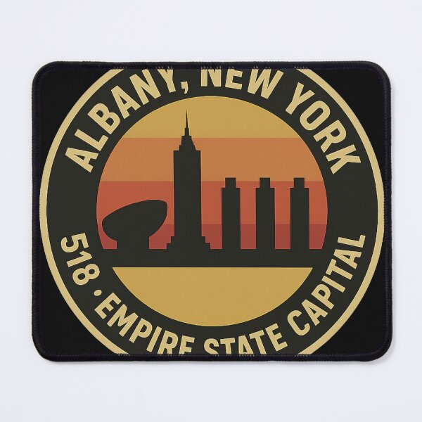 Item preview, Albany 518 – Retro Empire State Capital Skyline designed and sold by Laughprints.