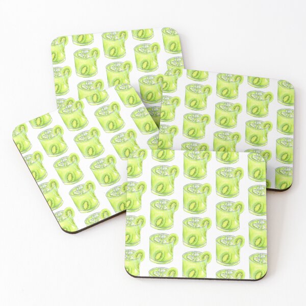 Item preview, Green Kiwi Cocktail Watercolour designed and sold by MeiC-Artsy.