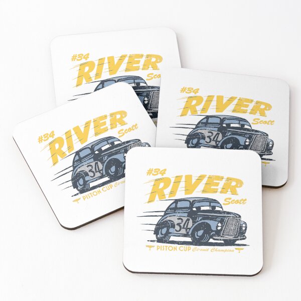 Item preview, Disney Pixar Cars 3 #34 River Scott Piston Cup Vintage Logo  designed and sold by DavinMaur.