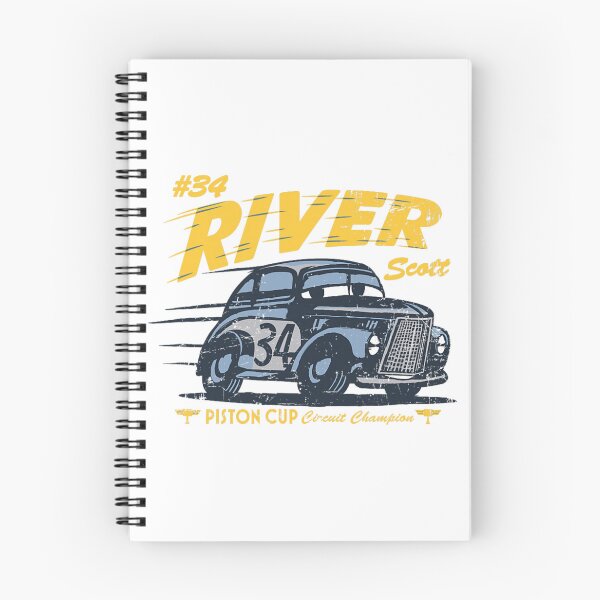 Item preview, Disney Pixar Cars 3 #34 River Scott Piston Cup Vintage Logo  designed and sold by DavinMaur.