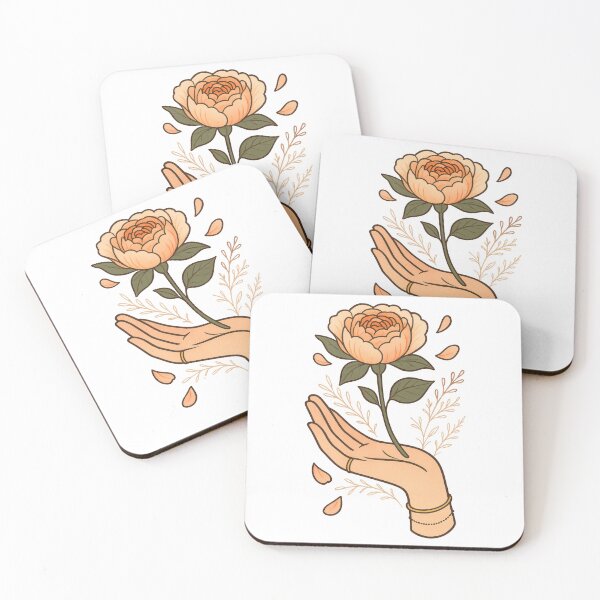 Item preview, Floral Hand Illustration – Elegant Line Art with Blooming Rose and Botanical Details designed and sold by inkoutninja.
