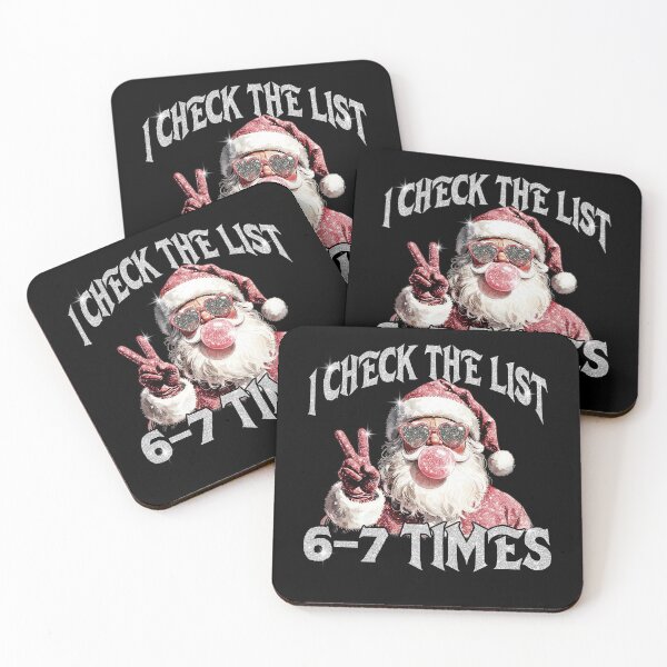 Item preview, I Check List 6-7 Times Funny Christmas Six Seven Meme Santa designed and sold by pansak.