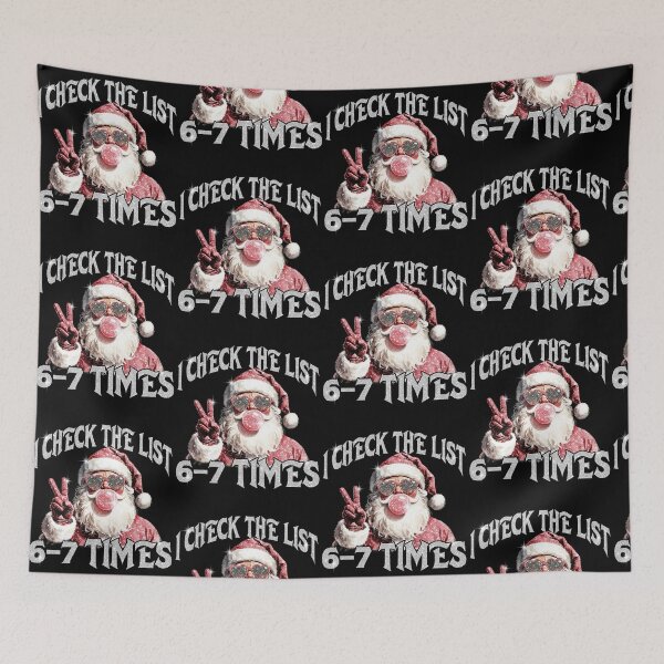 Item preview, I Check List 6-7 Times Funny Christmas Six Seven Meme Santa designed and sold by pansak.