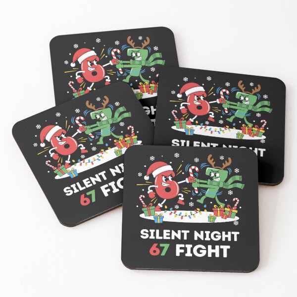 Item preview, Silent Night 67 Fight Christmas Cartoon Meme Scene Six Seven Meme designed and sold by pansak.
