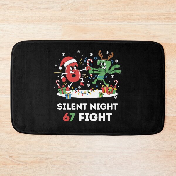 Item preview, Silent Night 67 Fight Christmas Cartoon Meme Scene Six Seven Meme designed and sold by pansak.