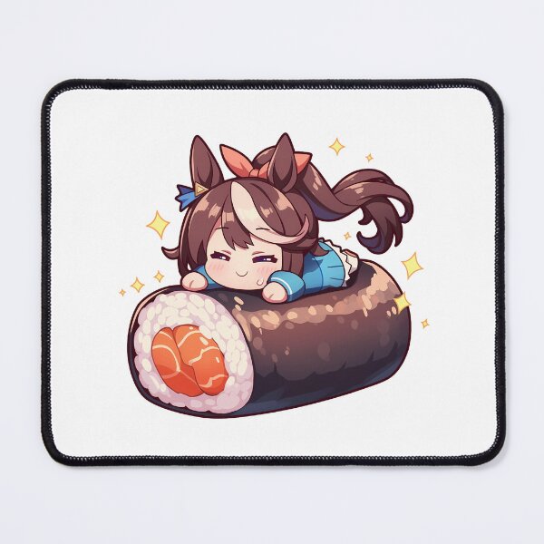 Item preview, Tokai Teio Uma Musume Pretty Derby Anime Girl Kawaii Chibi Sushi Roll designed and sold by CarlosBender.
