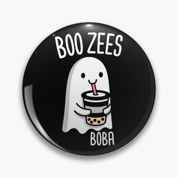 Item preview, Boo Zees Boba Ghost – Cute Spooky Bubble Tea Fan designed and sold by Taans-Creation.