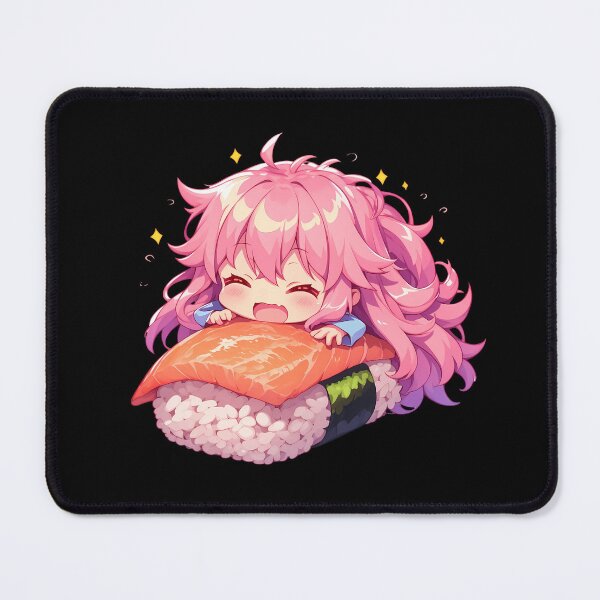 Item preview, Yuno Gasai Future Diary Anime Girl Kawaii Chibi Sushi Roll designed and sold by CarlosBender.