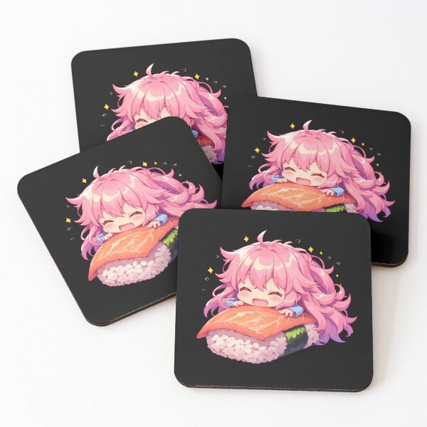 Item preview, Yuno Gasai Future Diary Anime Girl Kawaii Chibi Sushi Roll designed and sold by CarlosBender.