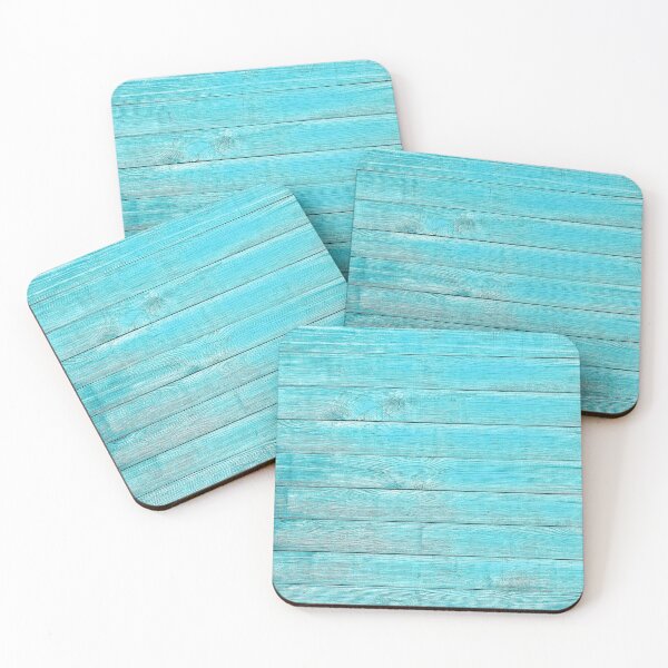 Item preview, Distressed Turquoise Wood Planks - Coastal Rustic Background designed and sold by ConfuseLab Alt.