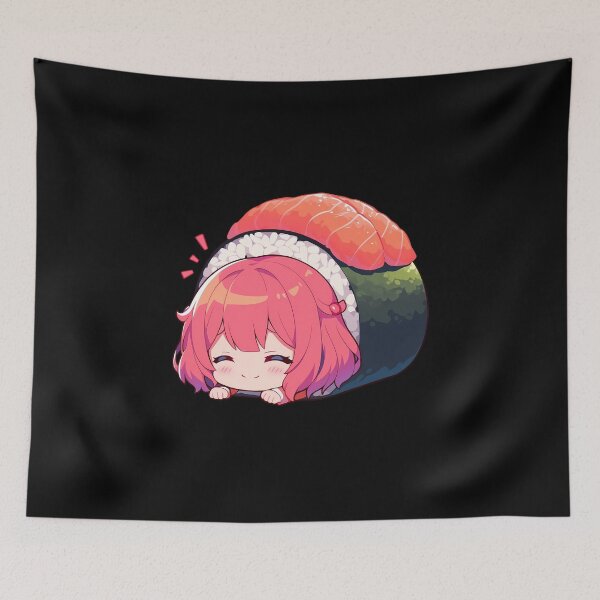 Item preview, Sumi Sakurasawa Rent A Girlfriend Anime Girl Kawaii Chibi Sushi Roll designed and sold by CarlosBender.
