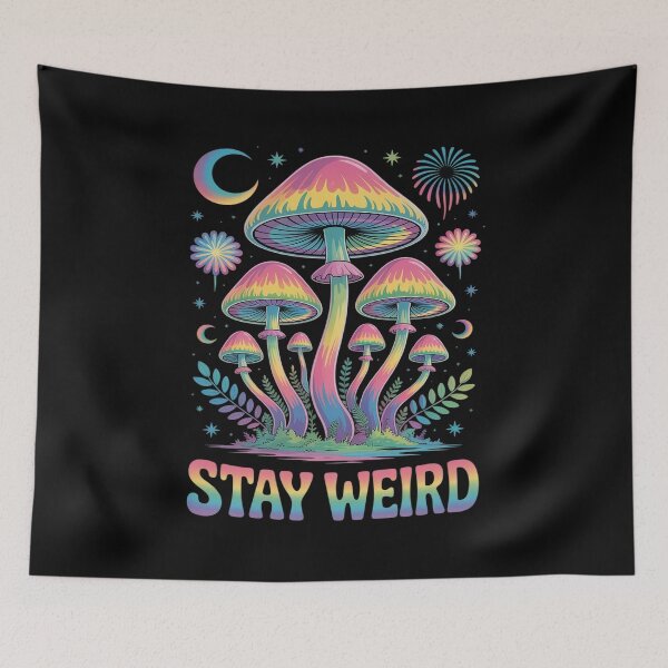 Item preview, Stay Weird Cute Funny Mushroom Fun Music Festival designed and sold by Rotasiin.