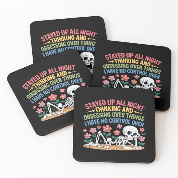 Item preview, Stayed Up All Night Thinking And Obsessing Over Skeleton designed and sold by Rotasiin.