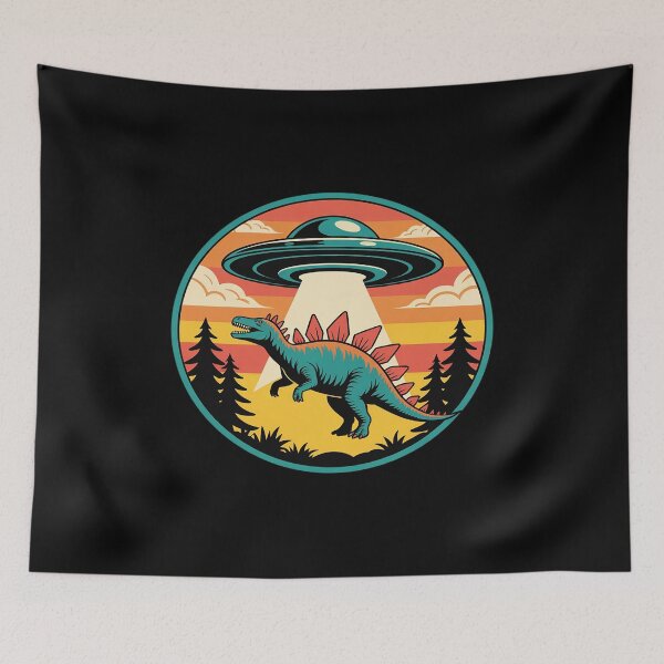 Item preview, Stegosaurus Dinosaur Abducted Alien Spacecraft Abduction designed and sold by Rotasiin.
