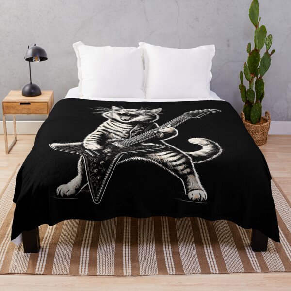 Item preview, Rock And Roll Cat Playing Guitar Funny Guitar Cat designed and sold by PatsyMargie.