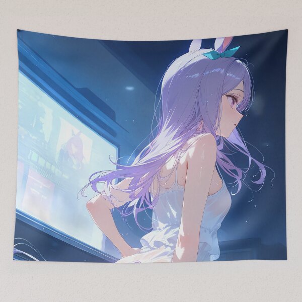 Item preview, Mejiro McQueen Cyber Night Glow Uma Musume Pretty Derby Anime Girl Waifu designed and sold by CarlosBender.