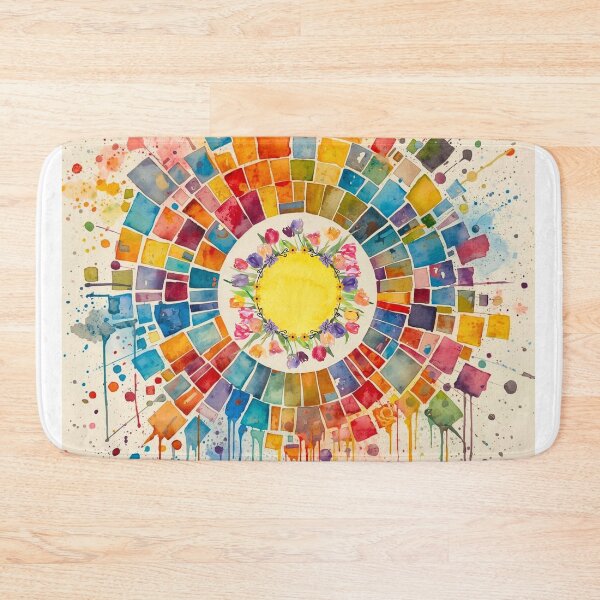 Item preview, Vibrant Geometric Color Wheel designed and sold by Modern-Tropical.