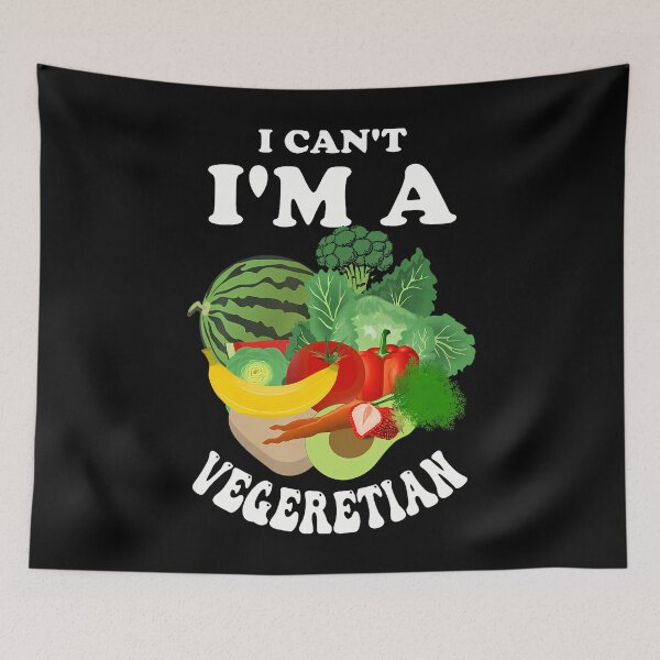 Item preview, Funny I Cant I'M A Vegetarian Sayings Vegetable Graphic designed and sold by MarionCharleen.