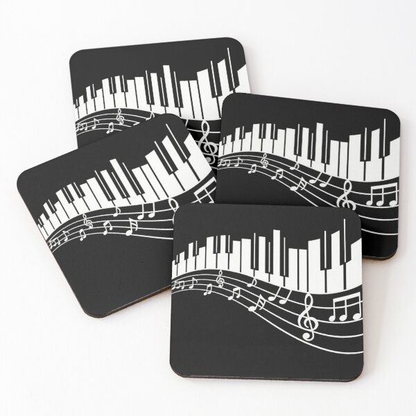 Item preview, Abstract Piano Keys and Musical Notes Wave Design designed and sold by haitrieuic96.
