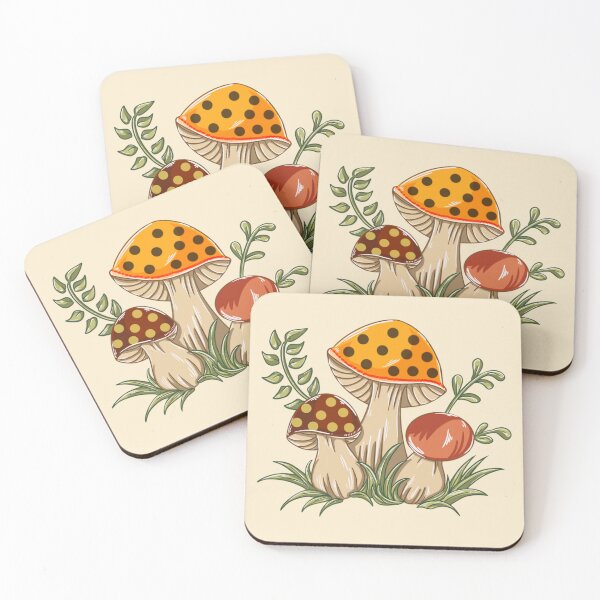 Item preview, Vintage Merry Mushroom Canister Inspired - Original Digital Art  designed and sold by NonDecafArt.