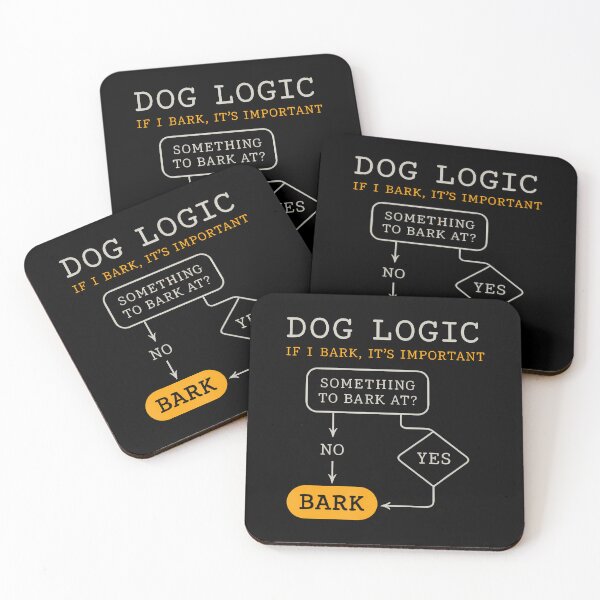 Item preview, Dog Logic Bark Flowchart For Dog Lovers designed and sold by KristinDebra.