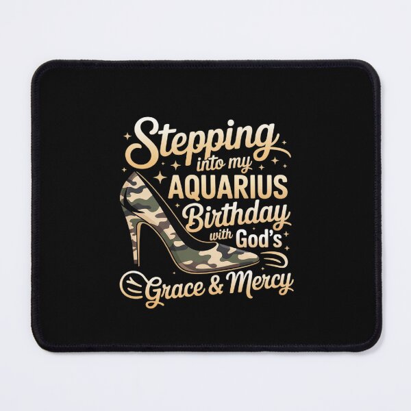 Item preview, Stepping Into My Aquarius Birthday with God's Grace Mercy designed and sold by velltoons.