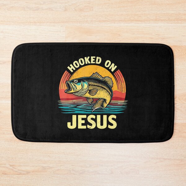 Item preview, Hooked On Jesus Bible Verse Christian Fisherman Bass Fishing designed and sold by DorisElaine.