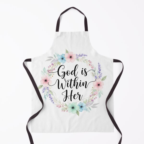 Item preview, God Is Within Her | Elegant Floral Scripture Art for Christian Women designed and sold by ebocraft.
