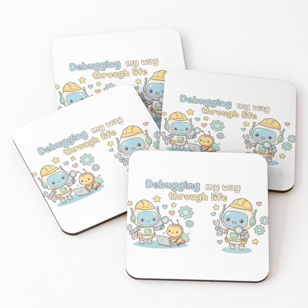 Item preview, Cute Robot Debugging Life with a Bee Friend designed and sold by thyagoholanda.