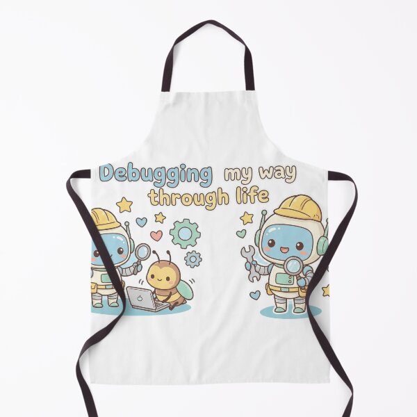 Item preview, Cute Robot Debugging Life with a Bee Friend designed and sold by thyagoholanda.